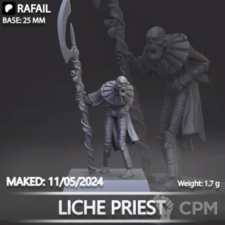 Описание картинки Liche Priest от Naggaroth Night по цене 300руб | Свободный Рынок Миниатюр - СРМ