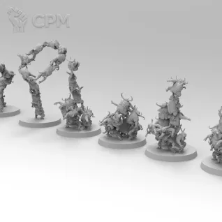 Описание картинки Nurglings (3шт) от Studio Cockatoo по цене 660руб | Свободный Рынок Миниатюр - СРМ
