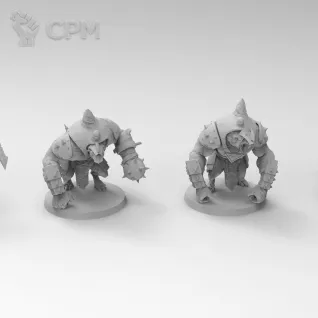 Описание картинки Armored Rat Ogres / Огрокрысы в броне от Zakat-3D по цене 600руб | Свободный Рынок Миниатюр - СРМ