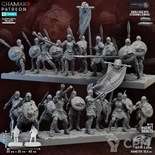 Описание картинки Lionesses of Sparta от PocketSized Prints по цене 1 600руб | Свободный Рынок Миниатюр - СРМ