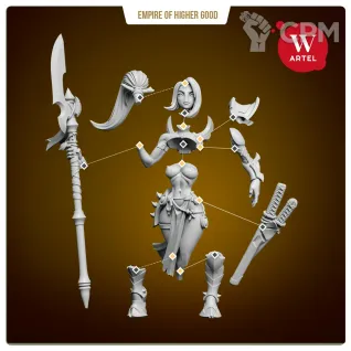 Описание картинки Миниатюра Veyra, Standing Gladiatrix от Артель W по цене 950руб | Свободный Рынок Миниатюр - СРМ