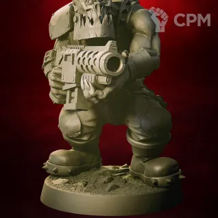 Описание картинки Орк Warhammer 40k фигурка миниатюра LokJaw 32мм орки коммандос боец для покраски от 3DSprint по цене 200руб | Свободный Рынок Миниатюр - СРМ