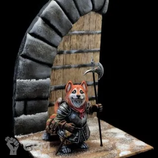 Описание картинки Corgi Guardian от Punga Miniatures по цене 700руб | Свободный Рынок Миниатюр - СРМ
