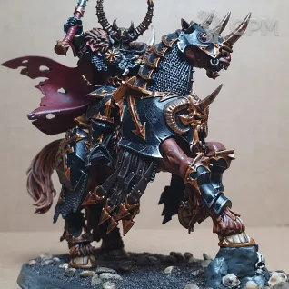 Описание картинки Chaos Lord on Daemonic Mount от mcabba по цене 1 000руб | Свободный Рынок Миниатюр - СРМ