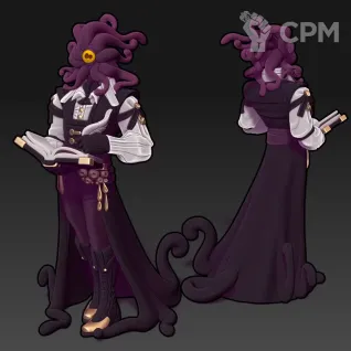 Описание картинки Nyarlath the Observer ( Male Aberration Warlock / Cultist Noble / Eldritch Horror / Cthulh от PocketSized Prints по цене 250руб | Свободный Рынок Миниатюр - СРМ