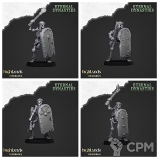 Описание картинки Ancient Skeletons with Hand Weapons от 3DPrintClub по цене 90руб | Свободный Рынок Миниатюр - СРМ