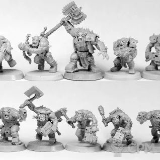 Описание картинки Ork Boyz NEW от Oi!-Factory по цене 1 485руб | Свободный Рынок Миниатюр - СРМ