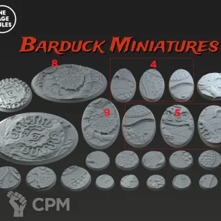 Описание картинки Базы/Подставки Lust Daemons Круглые 105х70мм от Barduck Miniatures по цене 990руб | Свободный Рынок Миниатюр - СРМ