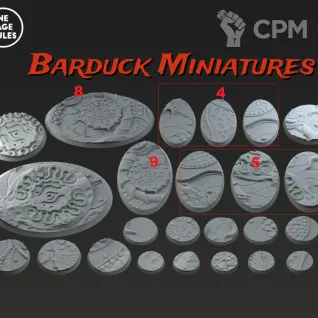 Описание картинки Базы/Подставки Lust Daemons Круглые 120х92мм от Barduck Miniatures по цене 1 079руб | Свободный Рынок Миниатюр - СРМ