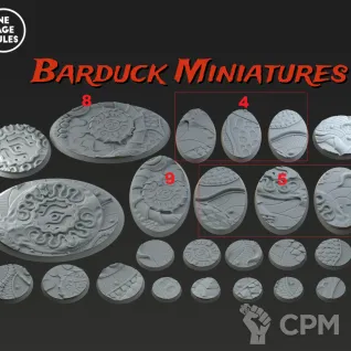 Описание картинки Базы/Подставки Lust Daemons Круглые 50мм от Barduck Miniatures по цене 465руб | Свободный Рынок Миниатюр - СРМ