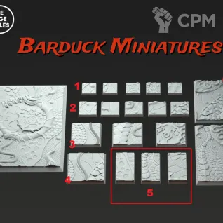 Описание картинки Базы/Подставки Lust Daemons Квадратные 50мм от Barduck Miniatures по цене 819руб | Свободный Рынок Миниатюр - СРМ