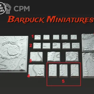 Описание картинки Базы/Подставки Lust Daemons Квадратные 100х50мм от Barduck Miniatures по цене 689руб | Свободный Рынок Миниатюр - СРМ