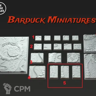 Описание картинки Базы/Подставки Lust Daemons Квадратные 150х100мм от Barduck Miniatures по цене 1 339руб | Свободный Рынок Миниатюр - СРМ