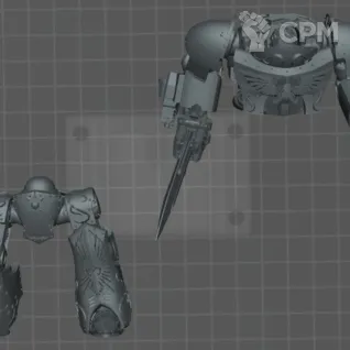Описание картинки Contemptor-Galatus Dreadnought от Knight of Light по цене 850руб | Свободный Рынок Миниатюр - СРМ