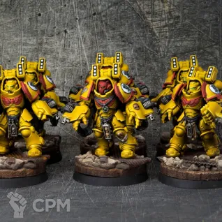 Описание картинки Primaris Aggressors (6) - Imperial fists от Brushsinger по цене 18 743руб | Свободный Рынок Миниатюр - СРМ