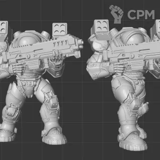Описание картинки Terran Marine ( rocket laucher ) от White Blackjack по цене 499руб | Свободный Рынок Миниатюр - СРМ