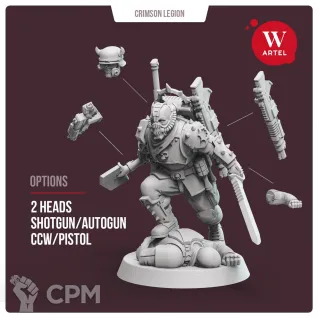 Описание картинки Crimson Legion Unter от Артель W по цене 800руб | Свободный Рынок Миниатюр - СРМ