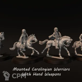 Описание картинки Mounted Carolingian warriors (hand weapons) от Recruiter по цене 850руб | Свободный Рынок Миниатюр - СРМ