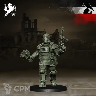 Описание картинки Germans - Combat Engineer - Trench Crusade от Critical Print по цене 180руб | Свободный Рынок Миниатюр - СРМ