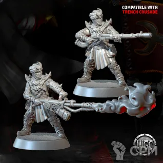 Описание картинки Murideen acolytes Command от Manufactorum76 по цене 550руб | Свободный Рынок Миниатюр - СРМ