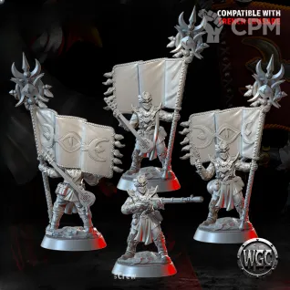Описание картинки Murideen acolytes Command от Manufactorum76 по цене 550руб | Свободный Рынок Миниатюр - СРМ