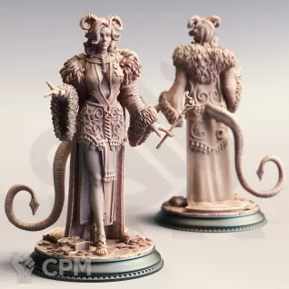 Описание картинки Madame Octavia - Resistance Leader от PocketSized Prints по цене 300руб | Свободный Рынок Миниатюр - СРМ