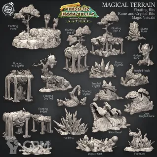 Описание картинки Magical Terrain Set от Studio Cockatoo по цене 32 800руб | Свободный Рынок Миниатюр - СРМ