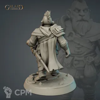 Описание картинки Male Dwarf 02 от PocketSized Prints по цене 170руб | Свободный Рынок Миниатюр - СРМ