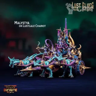 Описание картинки Malystya on Lustgale Chariot от PocketSized Prints по цене 4 500руб | Свободный Рынок Миниатюр - СРМ