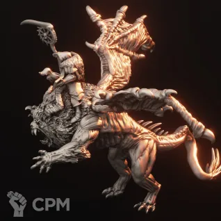 Описание картинки Chaos Lord on Manticore от Daniilfedyakov по цене 1 600руб | Свободный Рынок Миниатюр - СРМ