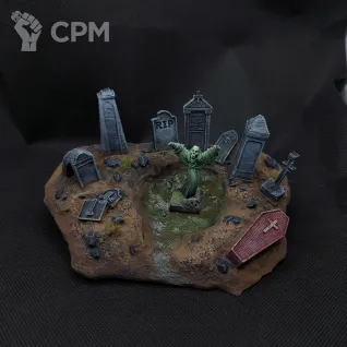Описание картинки Разрытые могилы, 3д печать, покрас, миниатюра в комплект не входит. от V130177@mail.ru по цене 1 300руб | Свободный Рынок Миниатюр - СРМ