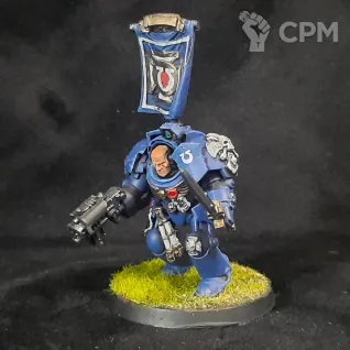 Описание картинки Space Marine Terminator Sergeant оригинал от Superguns по цене 500руб | Свободный Рынок Миниатюр - СРМ