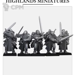 Описание картинки Bretonnian Questing Knights on Foot от Barduck Miniatures по цене 1 090руб | Свободный Рынок Миниатюр - СРМ