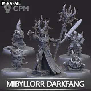 Описание картинки Mibyllorr Darkfang, Chaos Sorcerer Lord от Naggaroth Night по цене 1 200руб | Свободный Рынок Миниатюр - СРМ