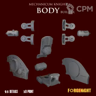 Описание картинки Mechanicum Knight body builder от ForgeNight по цене 900руб | Свободный Рынок Миниатюр - СРМ