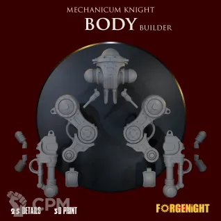 Описание картинки Mechanicum Knight body builder от ForgeNight по цене 900руб | Свободный Рынок Миниатюр - СРМ