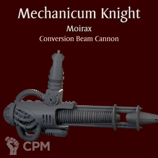 Описание картинки Mechanicum Knight Moirax Conversion Beam Cannon от ForgeNight по цене 350руб | Свободный Рынок Миниатюр - СРМ