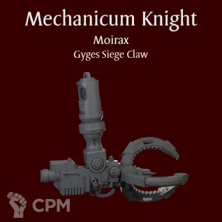 Описание картинки Mechanicum Knight Moirax Gyges Siege Claw от ForgeNight по цене 350руб | Свободный Рынок Миниатюр - СРМ