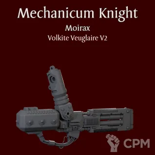 Описание картинки Mechanicum Knight Moirax Volkite Veuglaire V2 от ForgeNight по цене 350руб | Свободный Рынок Миниатюр - СРМ