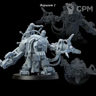 Описание картинки Миниатюра Ork "Mek Boss", BIG MEK от Brother Ork по цене 1 180руб | Свободный Рынок Миниатюр - СРМ