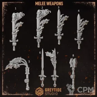 Описание картинки Melee weapon Legion of the Damned (1 битц) от Dr. Printicus по цене 60руб | Свободный Рынок Миниатюр - СРМ