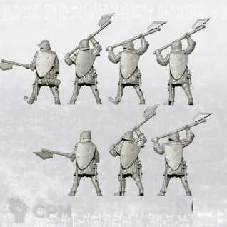 Описание картинки Men at arms with voulges 28mm от Manufactorum76 по цене 1 050руб | Свободный Рынок Миниатюр - СРМ