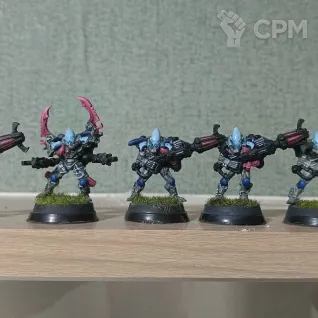 Описание картинки Aeldari Warp Spiders. Ориг металл от Rayadarian по цене 4 000руб | Свободный Рынок Миниатюр - СРМ