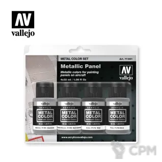 Описание картинки Набор красок Vallejo - Metallic Panel 77601 от Sladkov по цене 3 000руб | Свободный Рынок Миниатюр - СРМ