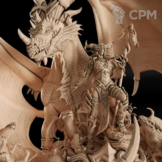 Описание картинки Dragon Queen Alexstrasza with Dragon Диорама (World of Warcraft) от GAS3TXD  по цене 19 900руб | Свободный Рынок Миниатюр - СРМ