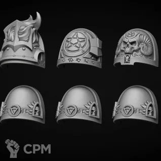 Описание картинки Shoulder pads model “HUMERO” type Exorcist от LDBits по цене 547руб | Свободный Рынок Миниатюр - СРМ