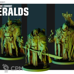 Описание картинки Death Guard Heralds от Печатный подвальчик по цене 665руб | Свободный Рынок Миниатюр - СРМ