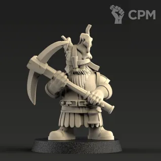 Описание картинки Dwarf Miners / отряд Гномов Рудокопов от 3Д печать миниатюр по цене 986руб | Свободный Рынок Миниатюр - СРМ