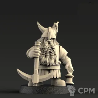Описание картинки Dwarf Miners / отряд Гномов Рудокопов от 3Д печать миниатюр по цене 986руб | Свободный Рынок Миниатюр - СРМ