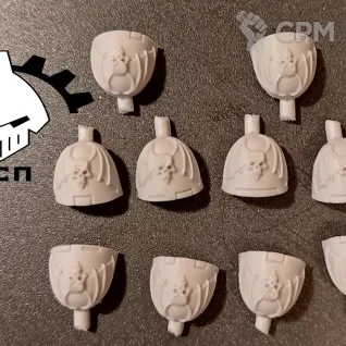 Описание картинки MK VI Shoulder Pads Night Lords от ССП по цене 330руб | Свободный Рынок Миниатюр - СРМ
